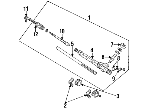 1994 Ford Aspire Gear Assembly Insulator, Driver Side, Rubber Diagram for F4BZ3C716C