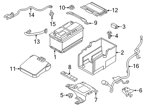 2016 Ford Escape Negative Cable Diagram for F1FZ-10C679-E