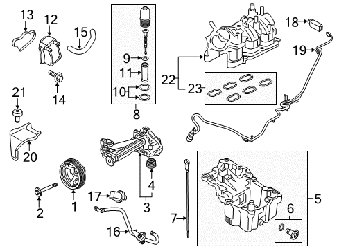 2020 Ford F-150 Engine Parts & Mounts, Timing, Lubrication System Diagram 7 - Thumbnail