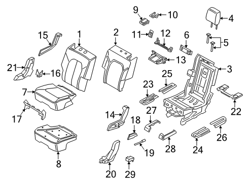 2020 Lincoln Navigator Second Row Seats, Body Diagram 2 - Thumbnail