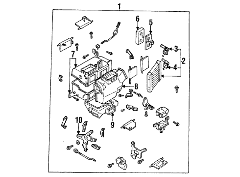 1993 Mercury Villager Heater Core Diagram for F3XY-18476-B