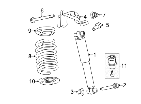 2010 Mercury Milan Shocks & Components - Rear Diagram 3 - Thumbnail