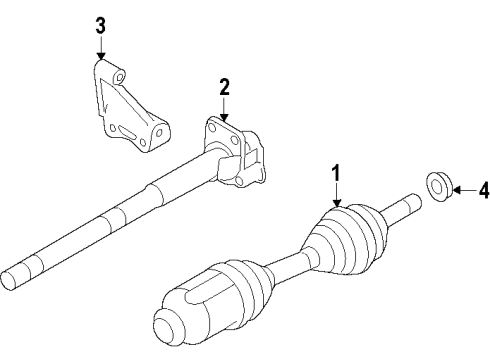 2015 Ford Police Interceptor Sedan Front Axle Shafts & Joints, Drive Axles Diagram