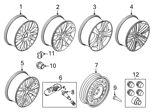 2017 Lincoln MKC Wheels Diagram 1 - Thumbnail