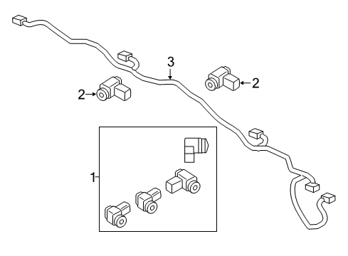 2019 Lincoln Continental Electrical Components - Rear Bumper Diagram