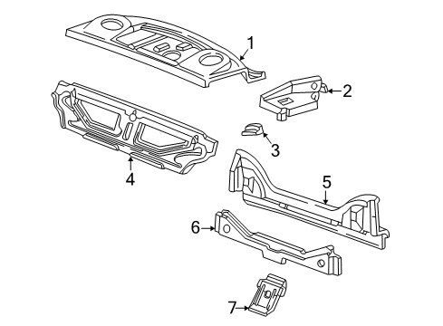 2004 Ford Crown Victoria Lower Reinforcement Diagram for F8AZ-5440338-AA