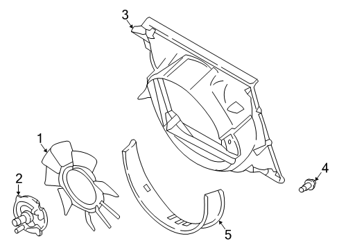 2022 Ford F-350 Super Duty Cooling System, Radiator, Water Pump, Cooling Fan Diagram 1 - Thumbnail