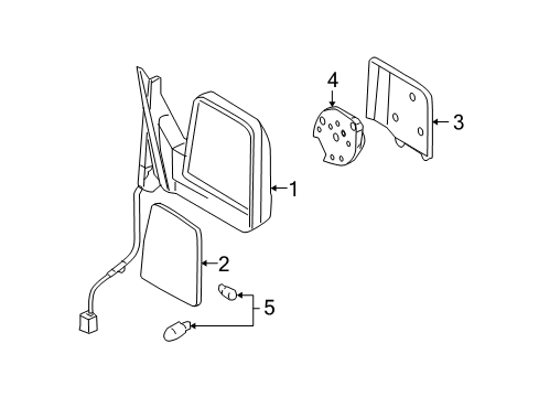 2005 Lincoln Aviator Mirror Switch Diagram for 3C5Z-17B676-AAA
