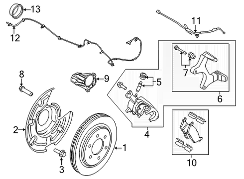 2021 Ford F-150 Caliper, Passenger Side Diagram for ML3Z-2386-V