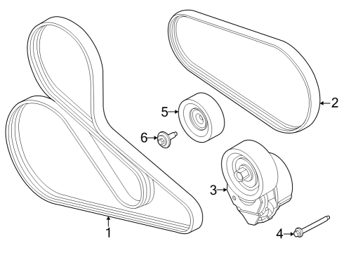 2024 Ford Mustang Serpentine Belt Diagram for PR3Z-8620-C