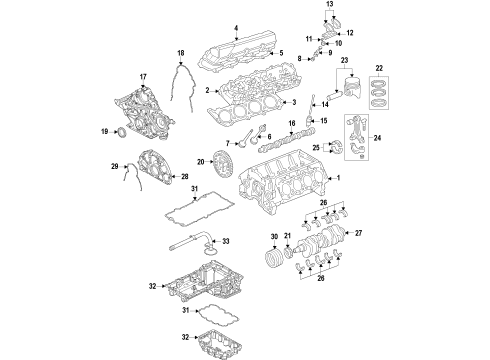 2014 Ford F-250 Super Duty Engine Parts & Mounts, Timing, Lubrication System Diagram 2 - Thumbnail