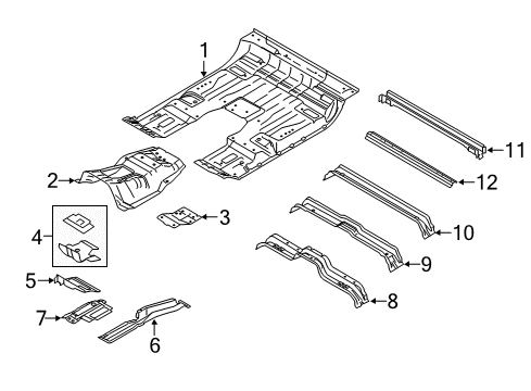 2021 Ford F-250 Super Duty Floor Diagram 1 - Thumbnail