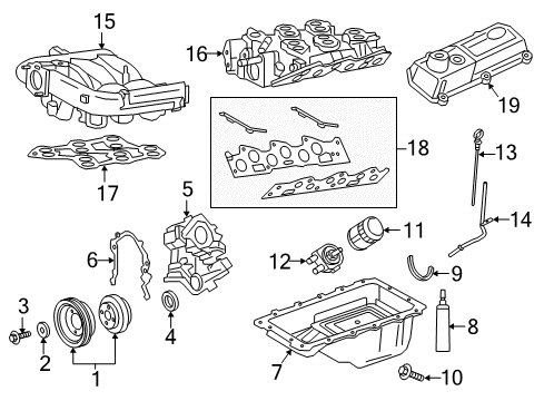2000 Ford E-150 Econoline Club Wagon Engine Parts & Mounts, Timing, Lubrication System Diagram 2 - Thumbnail