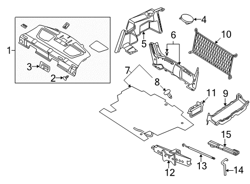 2006 Lincoln Zephyr Interior Trim - Rear Body Diagram