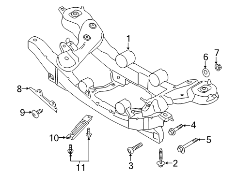 2019 Ford Escape Suspension Mounting - Rear Diagram 1 - Thumbnail