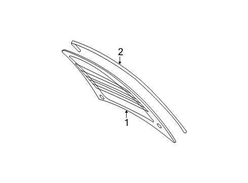 2004 Ford Focus Back Glass, Rear Diagram for 2M5Z-6142006-AA