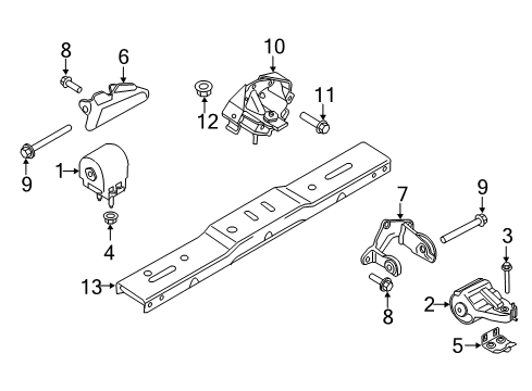 2022 Ford F-150 Engine & Trans Mounting Diagram 3 - Thumbnail