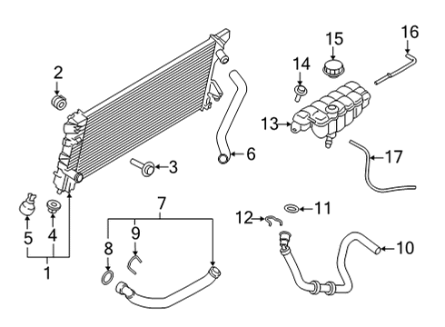 2022 Ford F-150 Radiator & Components Diagram 3 - Thumbnail