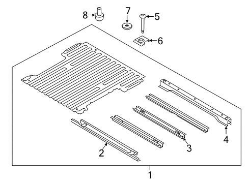 2018 Ford F-350 Super Duty Pick Up Box - Floor Diagram