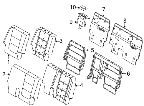2015 Ford Police Interceptor Utility Second Row Seats, Body Diagram 4 - Thumbnail
