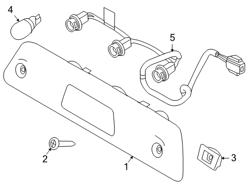 2013 Ford F-150 High Mount Lamps Diagram