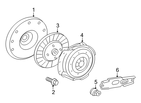 2009 Ford F-250 Super Duty Clutch & Flywheel Diagram