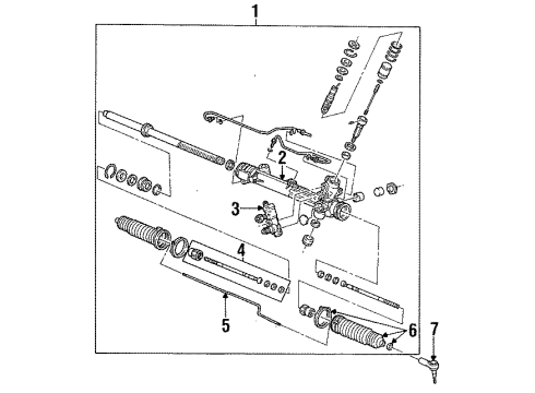 1995 Lincoln Continental Steering Column & Wheel, Steering Gear & Linkage Diagram 1 - Thumbnail