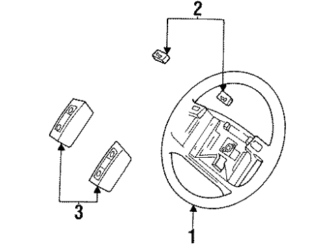 1994 Mercury Sable Steering Column, Steering Wheel & Trim Diagram 2 - Thumbnail