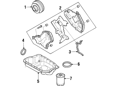 1996 Ford Probe Engine Parts & Mounts, Timing, Lubrication System Diagram 2 - Thumbnail