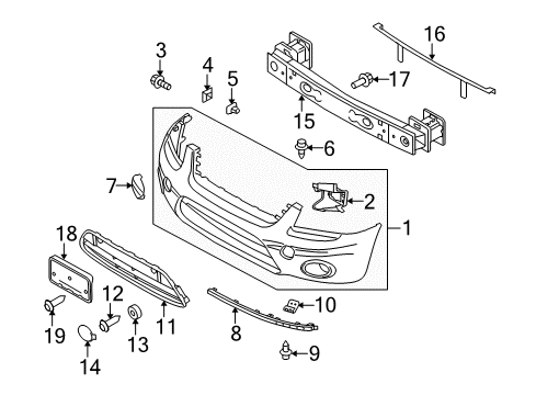 2012 Ford Transit Connect Front Bumper Diagram