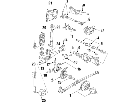 1985 Ford Bronco Spring, Front Diagram for F4TZ-5310-B