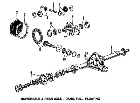 1985 Ford F-350 Companion Flange Diagram for E8TZ-4851-A