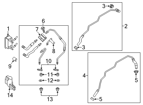 2014 Ford Fusion Cooler Pipe Diagram for DG9Z-7890-A