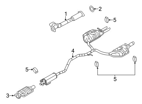 2010 Ford Fusion Exhaust Components Diagram 3 - Thumbnail