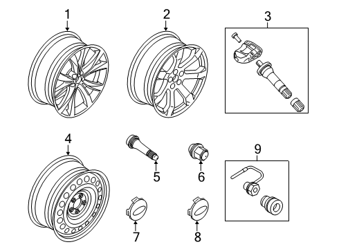 2021 Ford Police Interceptor Utility Wheels Diagram 2 - Thumbnail