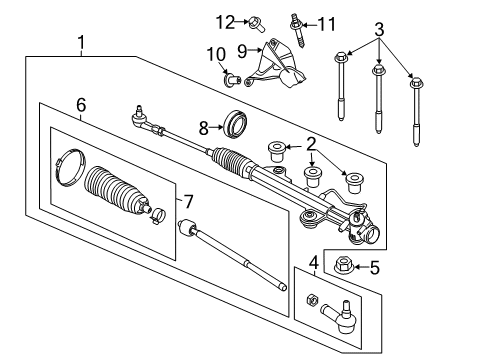 2016 Ford Transit-150 Inner Tie Rod Diagram for BK2Z-3280-A
