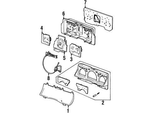 1995 Mercury Grand Marquis Speedometer Head Diagram for F5MY-17255-A