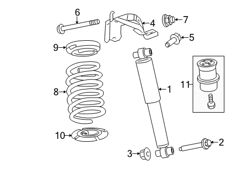 2010 Mercury Milan Shocks & Components - Rear Diagram 1 - Thumbnail