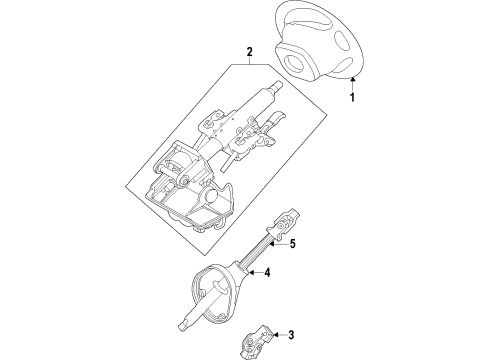 2011 Mercury Mariner Steering Column & Wheel, Steering Gear & Linkage Diagram 1 - Thumbnail