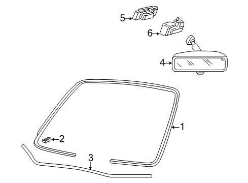 2006 Ford Freestyle Windshield Glass Diagram