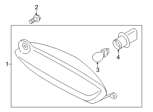 2023 Ford Mustang Backup Lamp, Rear Diagram for JR3Z-15500-C