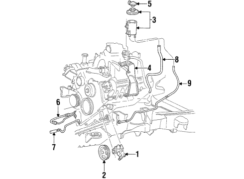 2002 Lincoln Navigator P/S Pump & Hoses, Steering Gear & Linkage Diagram 3 - Thumbnail