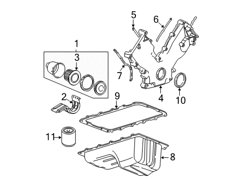 1999 Ford E-350 Econoline Club Wagon Air Inlet, Engine Parts Diagram 1 - Thumbnail