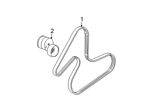 2004 Ford Taurus Belts & Pulleys, Maintenance Diagram 1 - Thumbnail