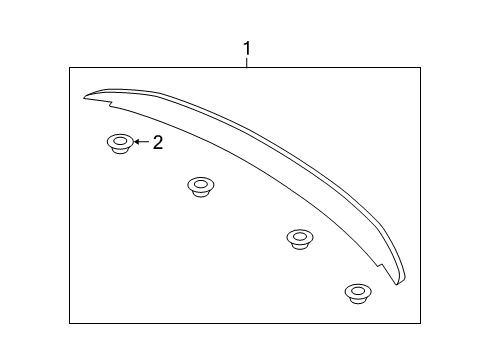 2013 Ford Mustang Rear Spoiler Diagram 1 - Thumbnail