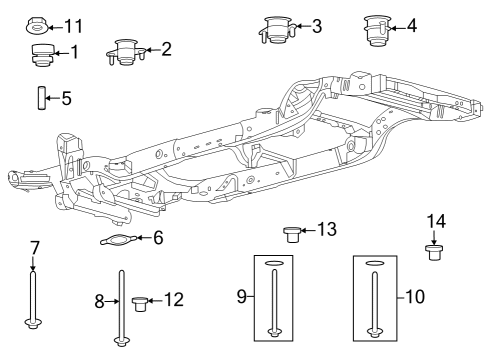 2022 Ford Bronco Body Mounting - Frame Diagram 2 - Thumbnail
