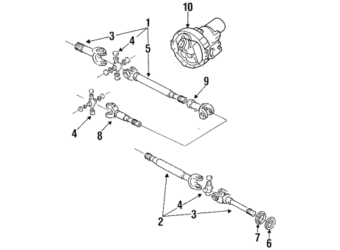 1993 Ford F-150 Carrier & Front Axles Diagram