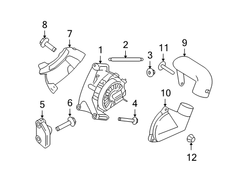 2008 Ford Escape Mount Bracket Diagram for 4L8Z-10A313-AA
