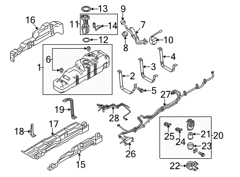 2016 Ford F-250 Super Duty Air Filter Diagram for BC3Z-9601-A