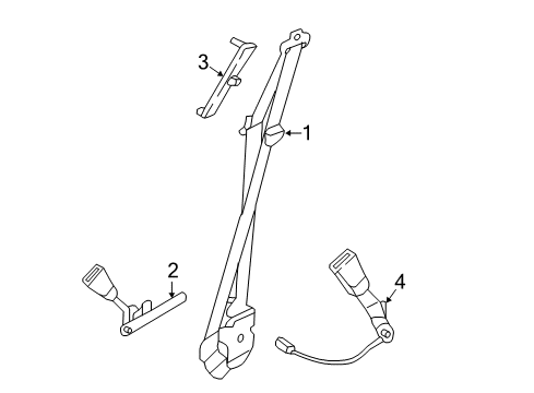 2017 Lincoln MKX Front Seat Belts Diagram